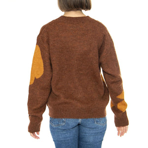 Jersey Jacquard Celosia Marron - Maglione Donna Multicolore 43W/10621  WILD PONY 