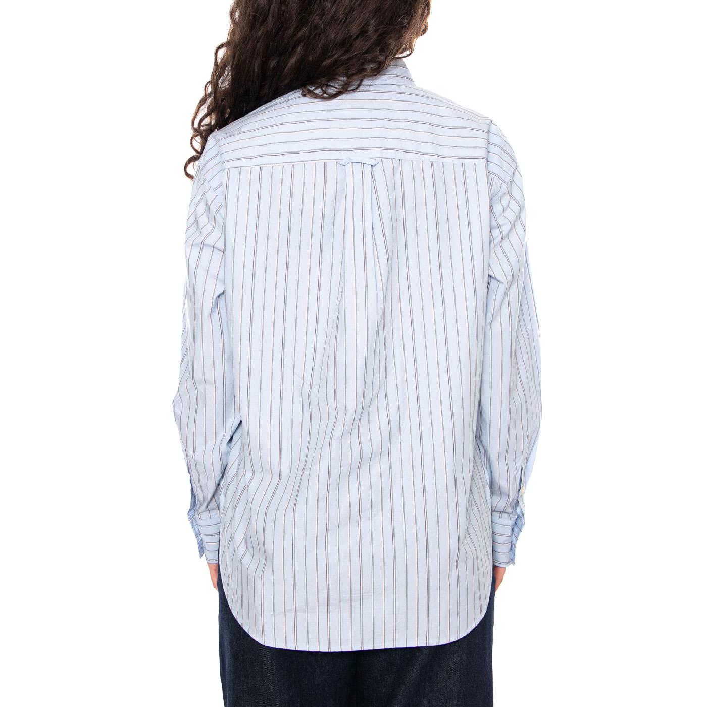 Harlie Boyfriend Shirt - Amari Stripe Chambray Blue 1 Poplin - Camicia Donna Blu 001HM 0014 LEVIS 