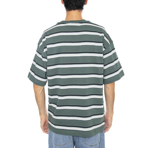 S/S Holm T-Shirt Holm Stripe, Silver Pine - Maglietta Girocollo Uomo Multicolore I035302.37CXX  CARHARTT WIP 