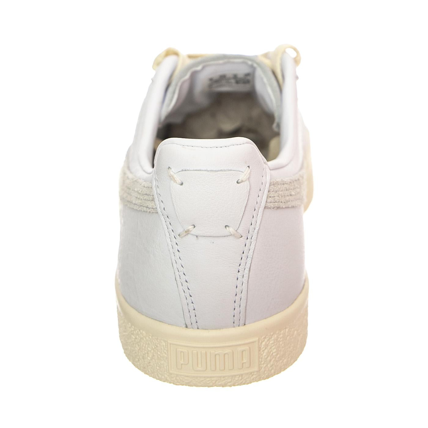 Clyde Base Puma White / Frosted Ivory / Puma Team Gold - Scarpe Stringate Profilo Basso Uomo Bianche 390091-01  PUMA 