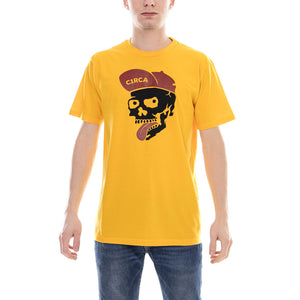 FUNNY SKULL T-SHIRT GOLD MTS003-GOLD  C1RCA 