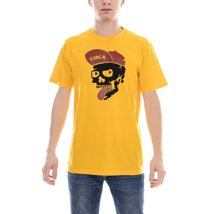 FUNNY SKULL T-SHIRT GOLD MTS003-GOLD  C1RCA 