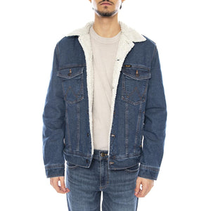 Sherpa Classic Jacket - Mid Stone Wrangler - Giacca Denim Jeans Uomo Blu 112371440 . WRANGLER 