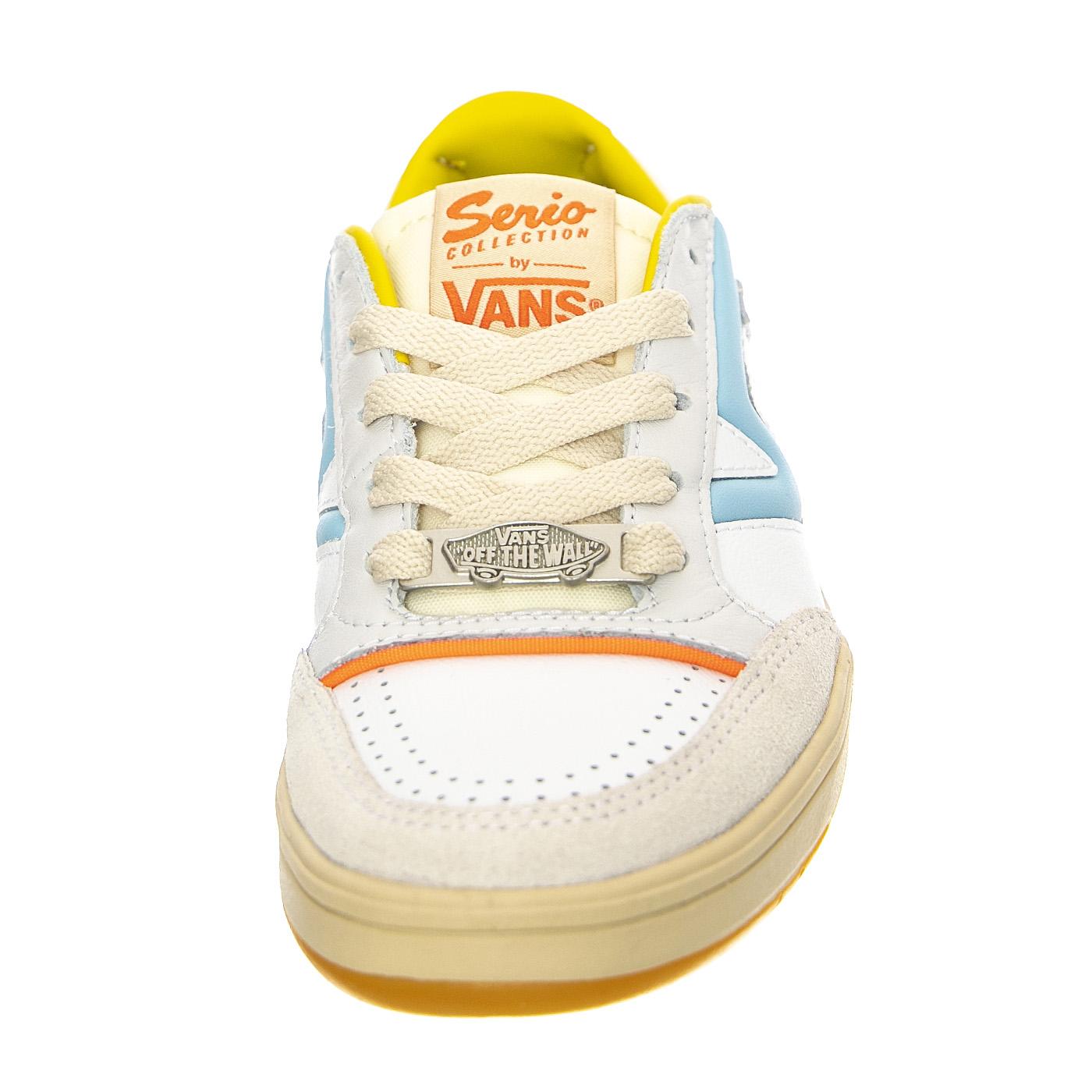 M' UA Lowland CC JMP Serio Collection Multi Sky Blue / Yellow - Scarpe Stringate Profilo Basso Uomo Bianche / Multicolore VN0A5KYF1RC1  VANS 