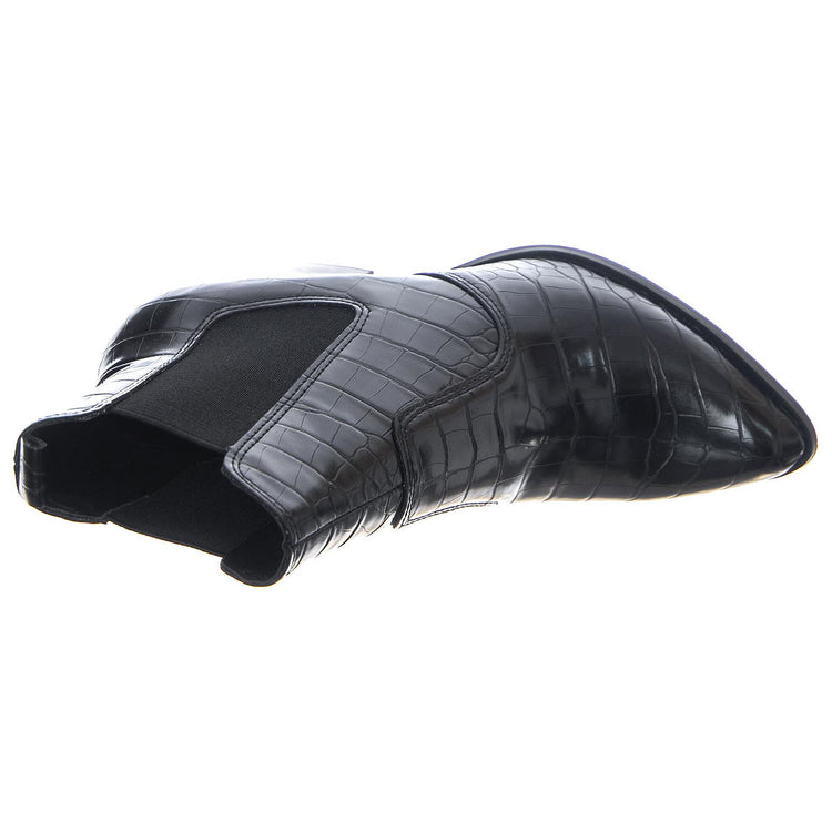 Patricia Croco Boots - Black - Stivaletti alla Caviglia Donna Neri SMSPATRICIA-BLKCRO  STEVE MADDEN 