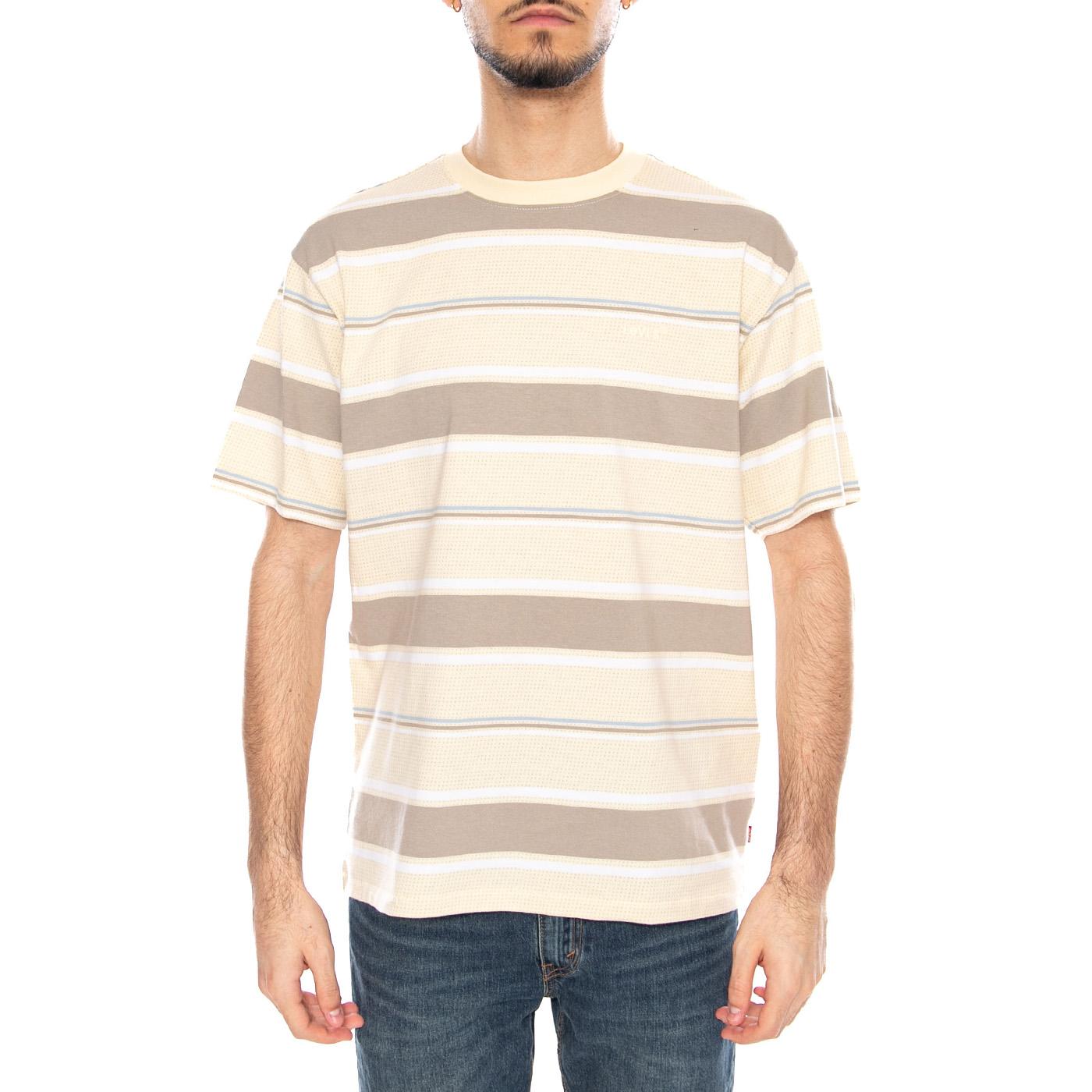 Red Tab Vintage Tee - Rheem Overdye Stripe Smoked Pearl Overdye Multi Color - Maglietta Girocollo Uomo Multicolore A0637 0182 LEVIS 