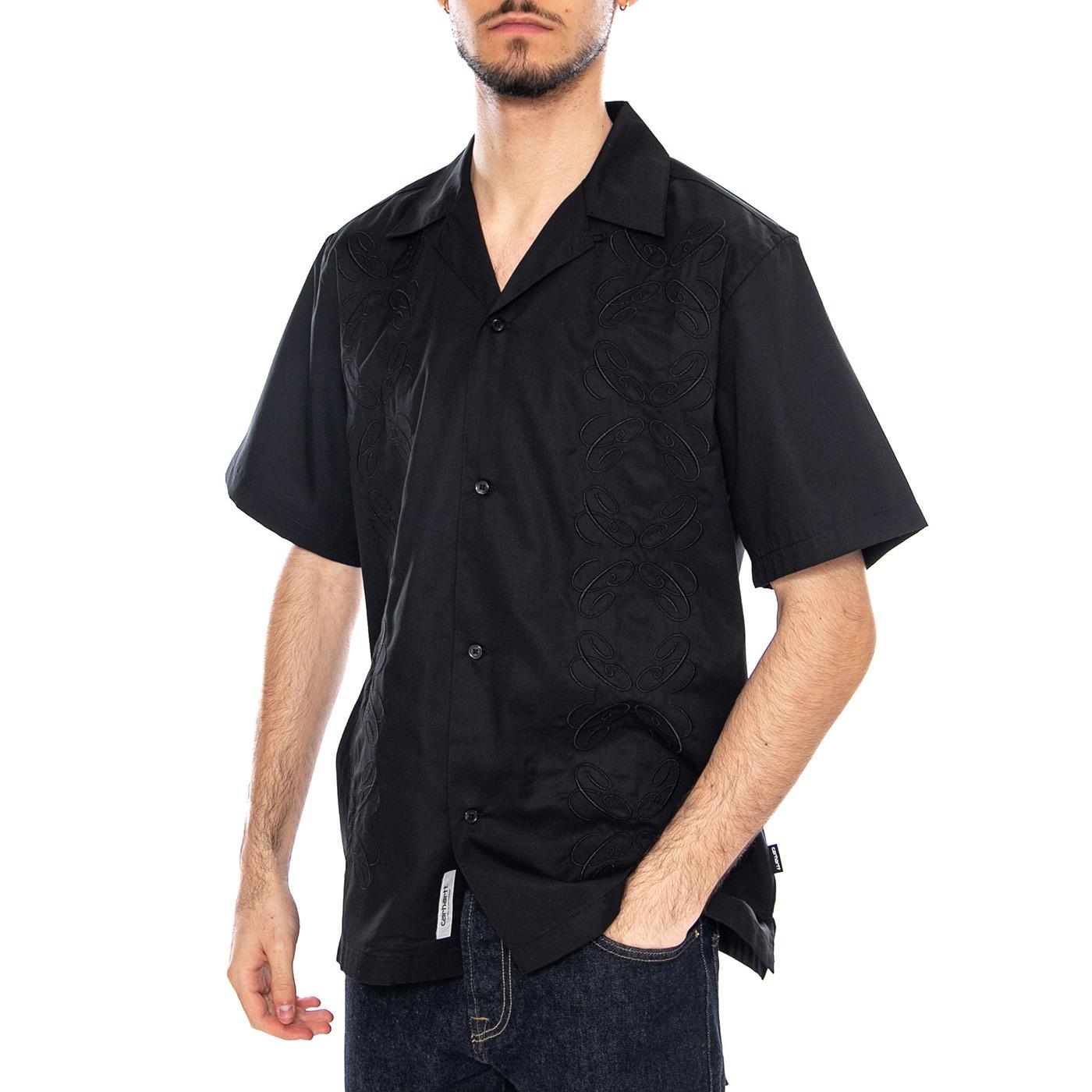S/S Signet Shirt Black - Camicia Maniche Corte Uomo Nera I036227 89XX CARHARTT WIP 