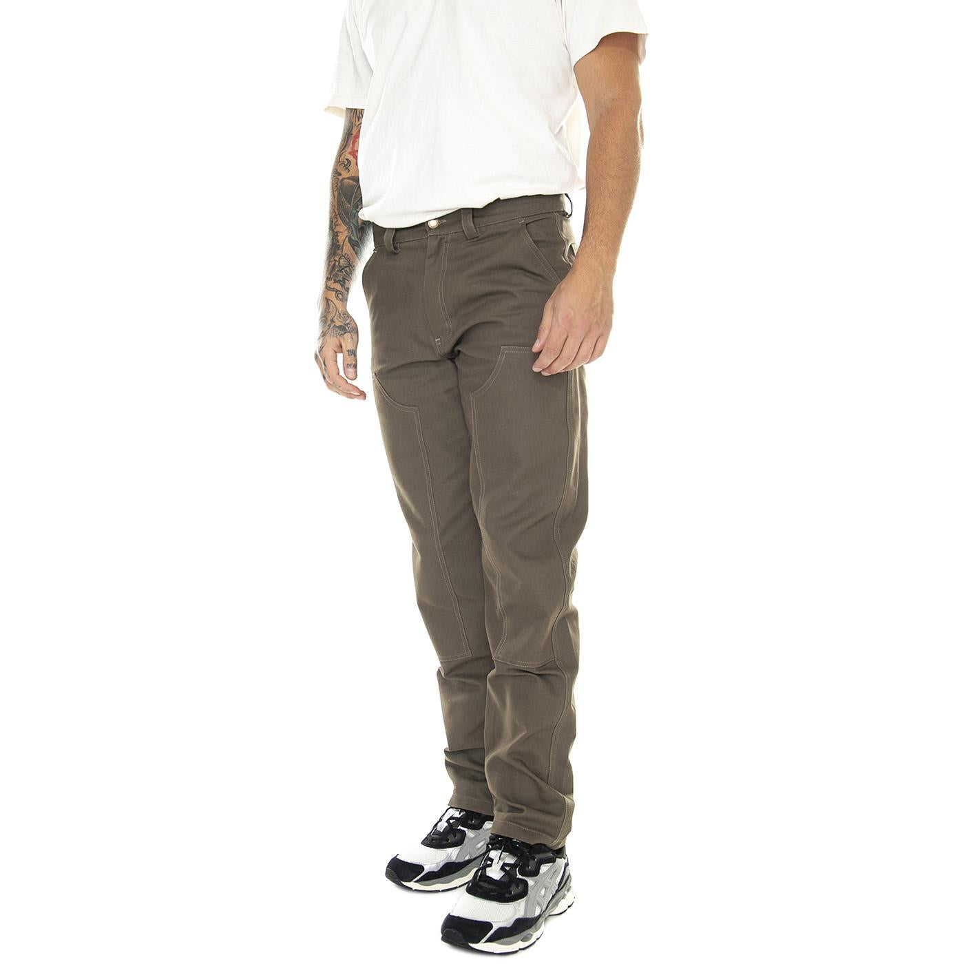 M' Double Knee Pants Olive - Pantaloni Uomo Marroni 6080123-11067  CAT 