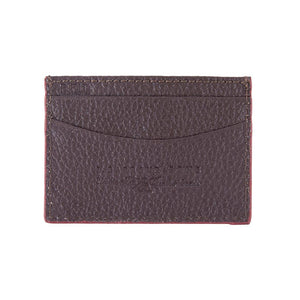 Grain Leather Card Holder Dark Brown - Portacarte Marrone in Pelle 222MMLG0020-BR711  BARBOUR 