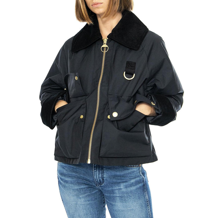 Nora Casual Jacket Dark Navy / Military Brown - Giacca Donna Blu LCA0342-NY91  BARBOUR 