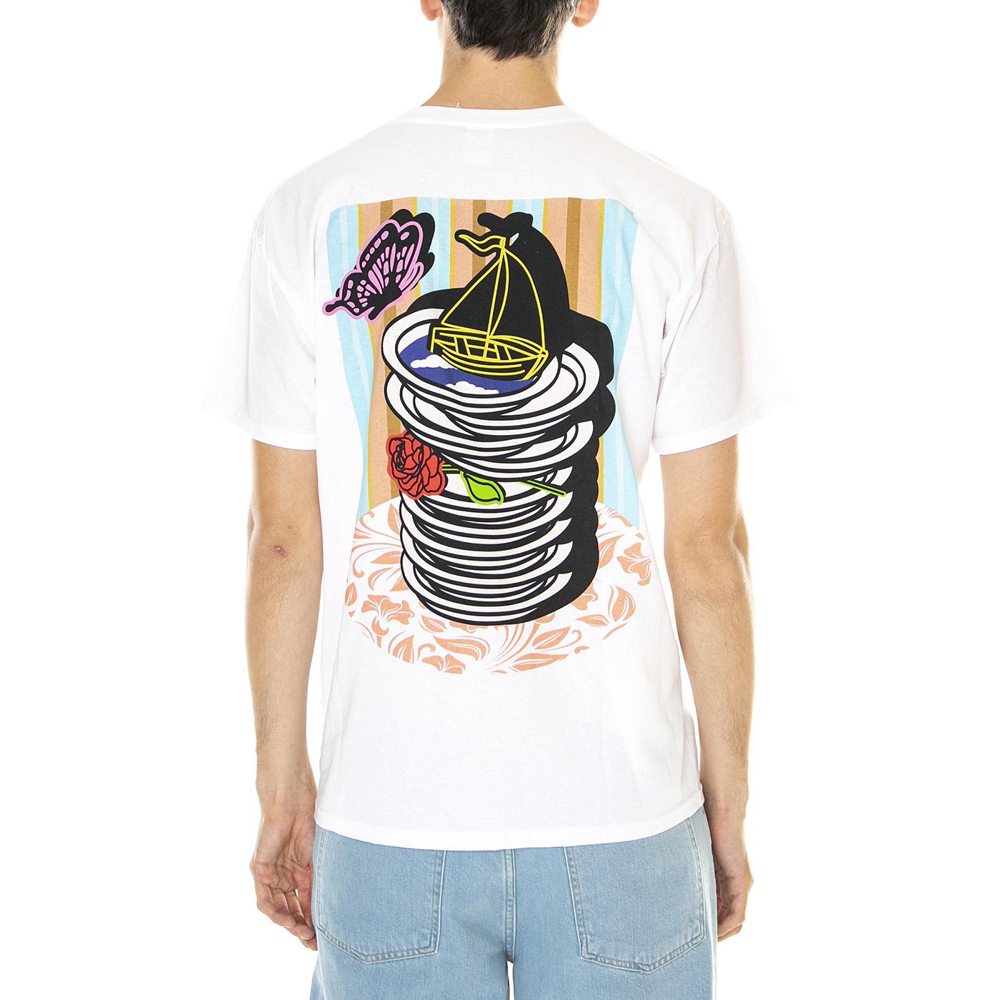 M' Erk14 For London 04 White - Maglietta Girocollo Uomo Bianca ERK14-34  LONDON STORE 