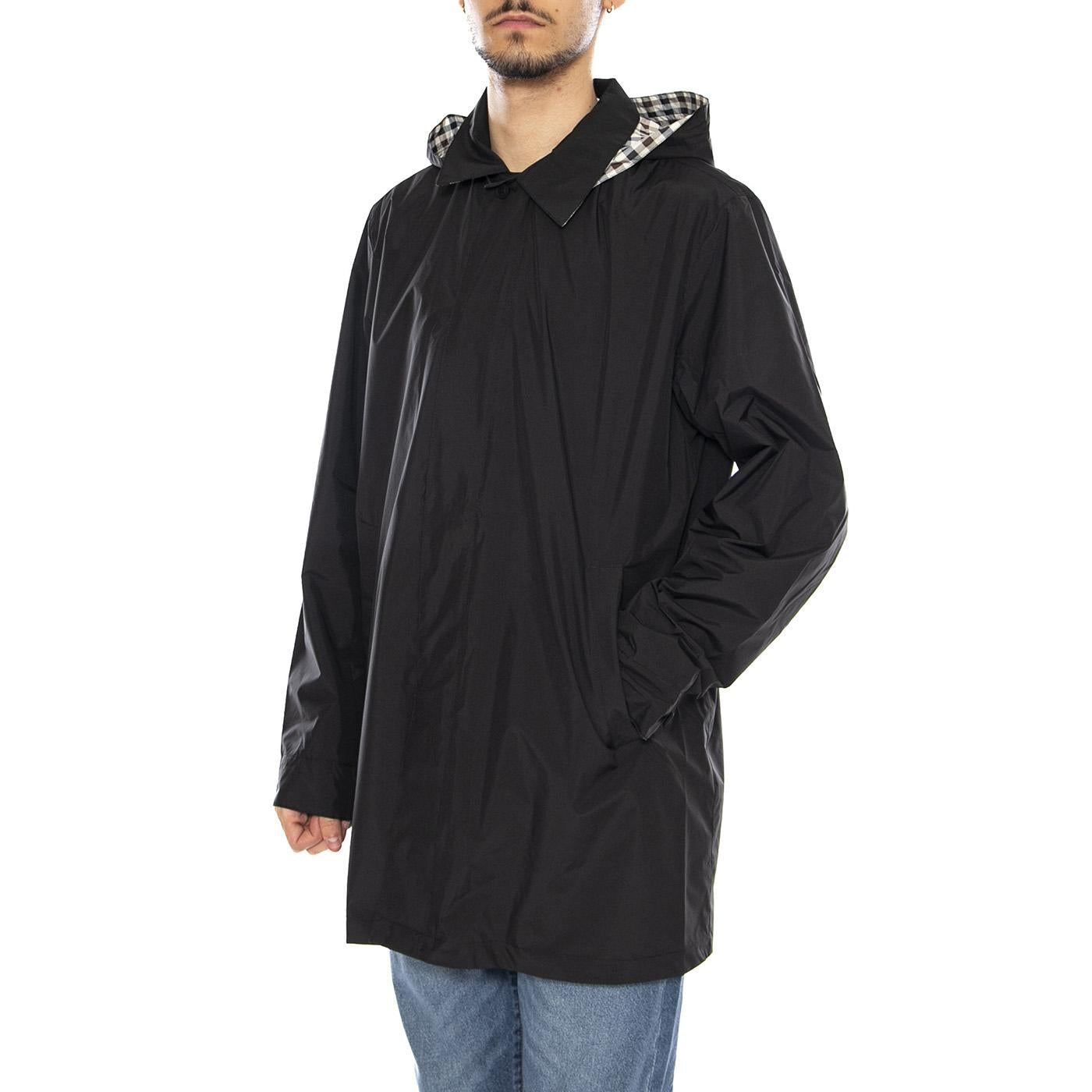 Packable Trench -- Trench Uomo Nero AA_ICON_JK005_16 . AQUASCUTUM 