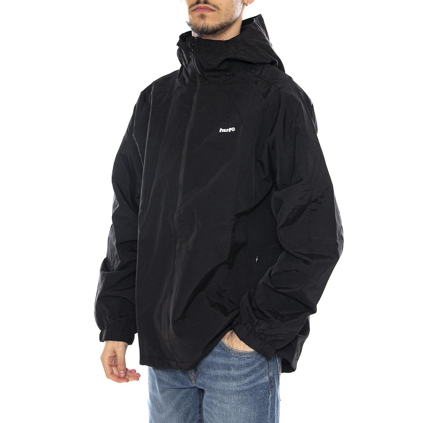 HUF Set Shell Jacket -- Giacca con Cappuccio Uomo Nera JK00389 OUT HUF 