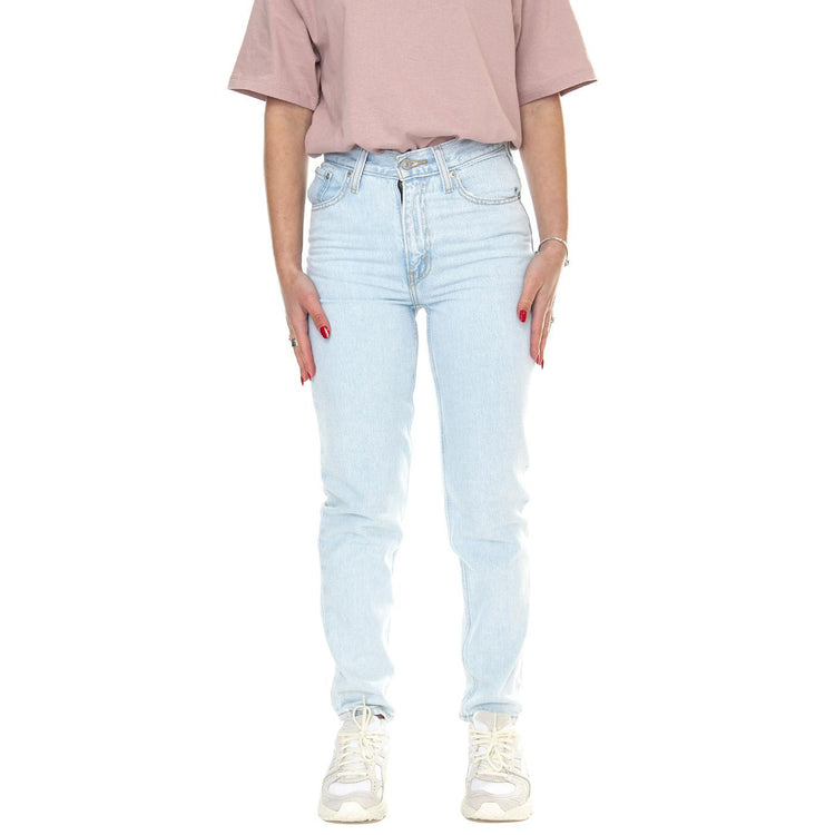 80s Mom Jean Don't Be Frayed Med Indigo Flat Finish - Pantaloni Denim Jeans Donna Blu A3506-0014  LEVIS 