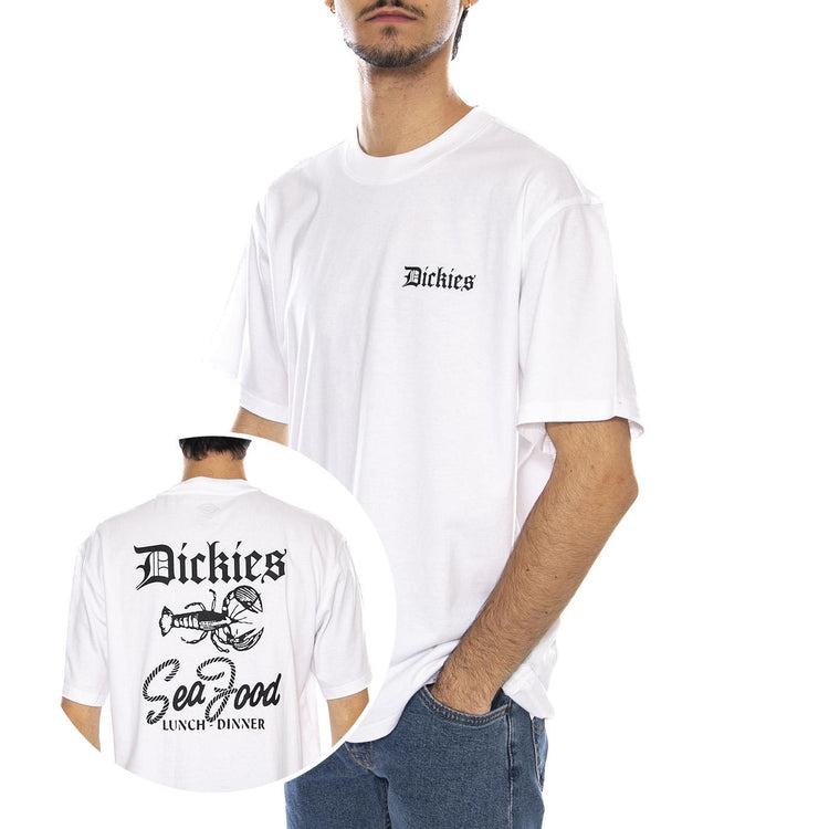 Dickies Diner Tee White - Maglietta Girocollo Uomo Bianca DK0A87QX0WH1  DICKIES 